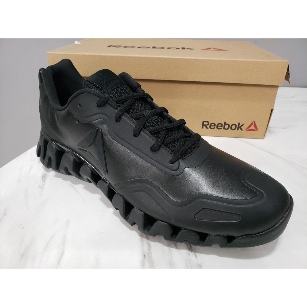 NEW‎ Mens Reebok Zig Pulse Se Black Matte Athletic Running Shoes Size 13